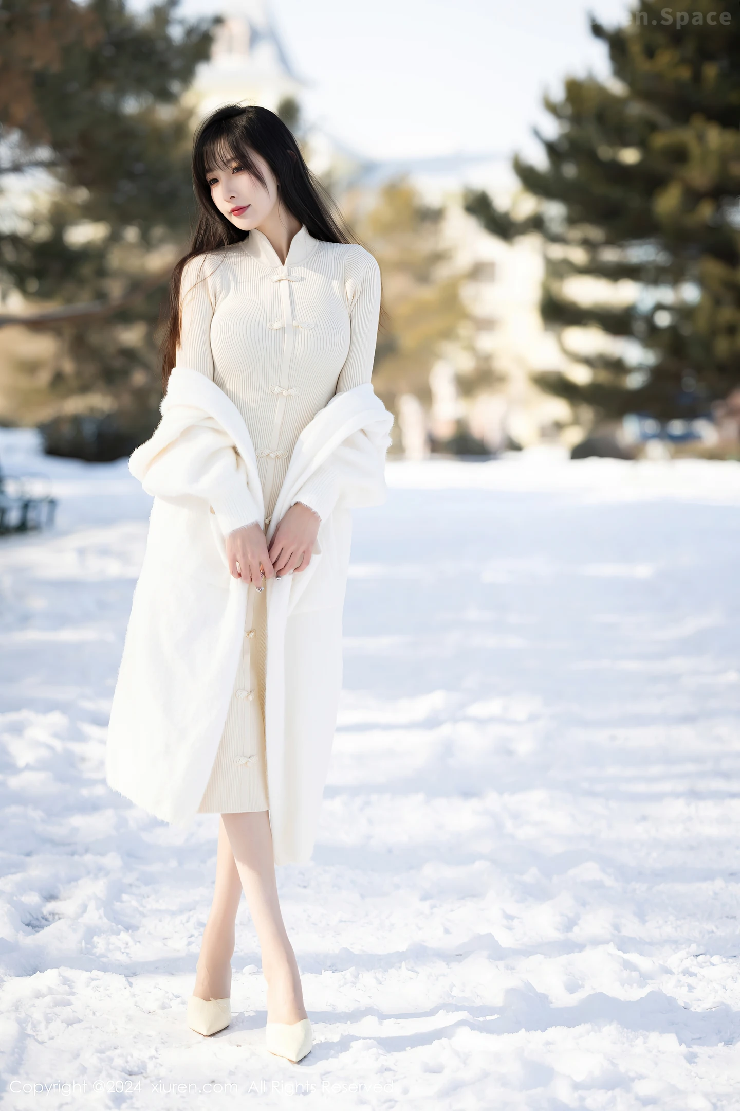 图片[3]-[XiuRen秀人网]VOL.8307 模特林星阑性感白色连衣长裙露白色吊带内衣秀曼妙身姿诱惑写真82P-秀人网官方网站